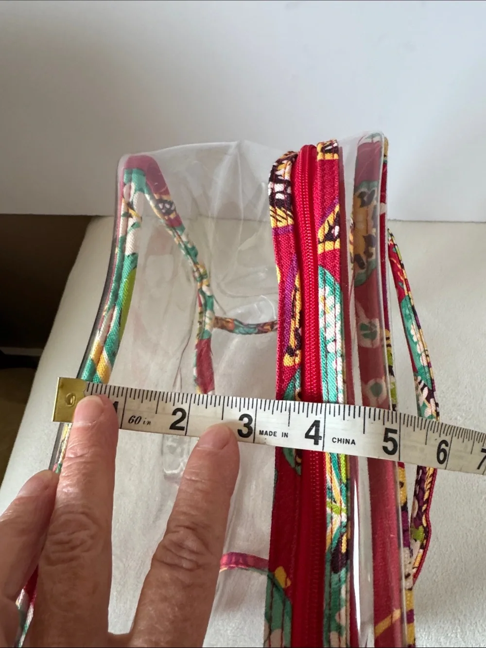 Vera Bradley clear cosmetic bag